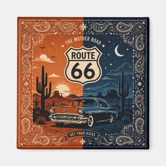 Aimant Bar de style Route 66 du désert (Devant)