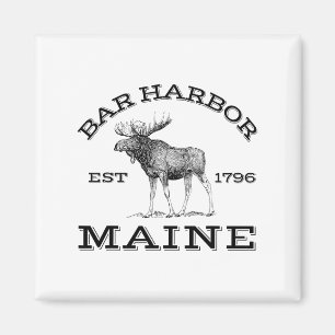 Aimant Bar Harbor Maine Moose Randonnée Extérieur Acadia