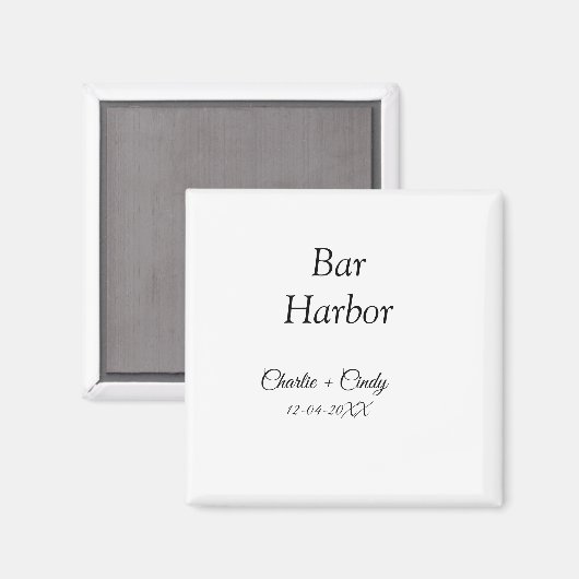 Aimant Bar Harbour bachelorée fête d'honneur mariage a (Recto/Verso)