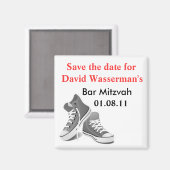Aimant Bar Mitzvah Baskets Enregistrer la date (Recto/Verso)