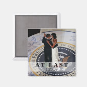 Aimant Barack et Michelle Obama dansent le bal inaugural (Recto/Verso)