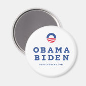 Aimant Barack Obama Biden 2012 Avec Logo "O" (Recto/Verso)