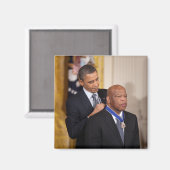 Aimant Barack Obama et John Lewis (Recto/Verso)
