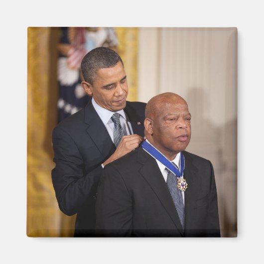Aimant Barack Obama et John Lewis (Devant)