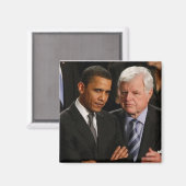 Aimant Barack Obama et Ted Kennedy (Recto/Verso)