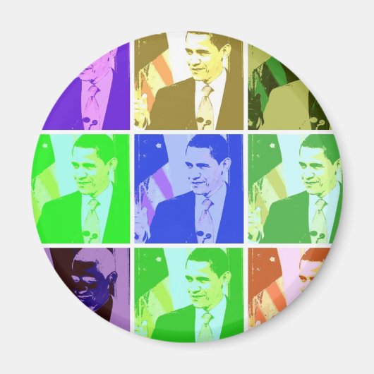 Aimant Barack Obama Pop Art (Devant)