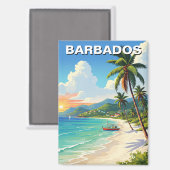 Aimant Barbade Voyages (Recto/Verso)