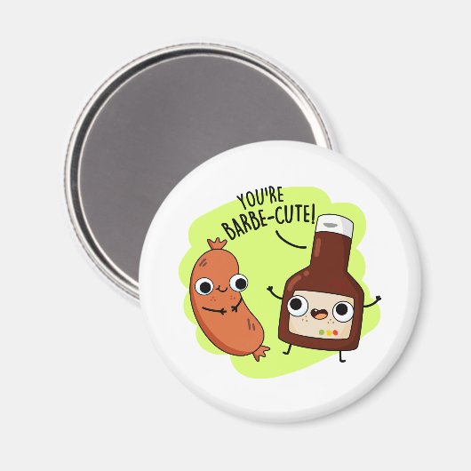 Aimant Barbe-mignon Funny Barbecue Pun (Recto/Verso)