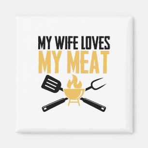 Aimant Barbecue Byrbeque - Ma Femme Aime Ma Viande 1
