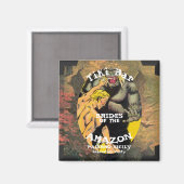 Aimant Barbecue Tiki Bar Fête de Remise de Diplômes Amazo (Recto/Verso)