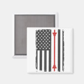 Aimant Barbell American Flag Gym Workout Tee Usa Motivati (Recto/Verso)