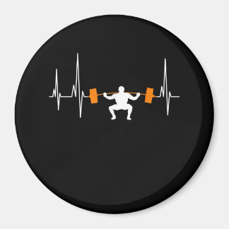 Aimant Barbell Weightlifting Heartbeat Bodybuilding
