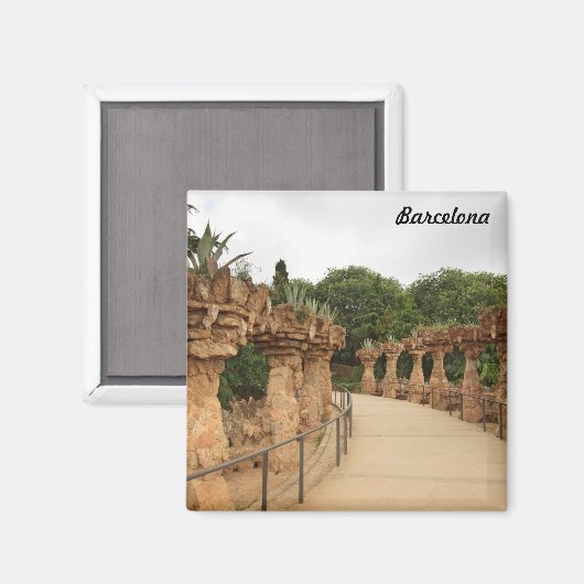 Aimant Barcelona Park Guell (Recto/Verso)