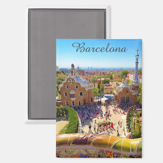 Aimant Barcelona, Park Guell (Recto/Verso)