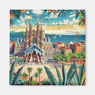 Aimant Barcelona, Park Guell, Sagrada Familia, Souvenir