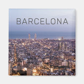 Aimant Barcelone Catalogne Sunset Skyline Espagne Citysca (Devant)