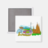 Aimant Barcelone - Espagne (Recto/Verso)