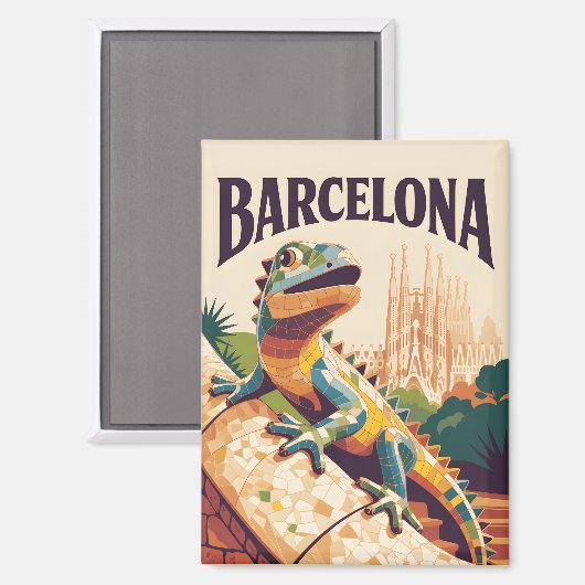 Aimant Barcelone Espagne (Recto/Verso)