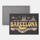 Aimant Barcelone Espagne Europe (Recto/Verso)