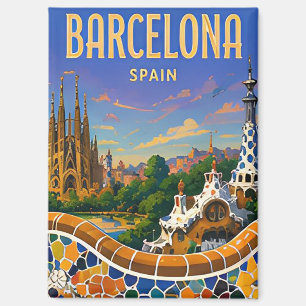 Aimant Barcelone Espagne Gaudi Architecture Méditerranée