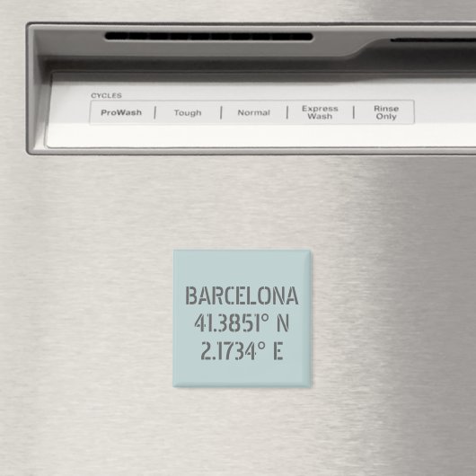 Aimant Barcelone Espagne Latitude et Longitude (In Situ (Lave-vaisselle))