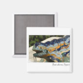 Aimant Barcelone Espagne Parc Guell Mosaic Lizard (Recto/Verso)