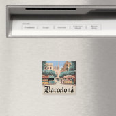 Aimant Barcelone Espagne vintage (In Situ (Lave-vaisselle))