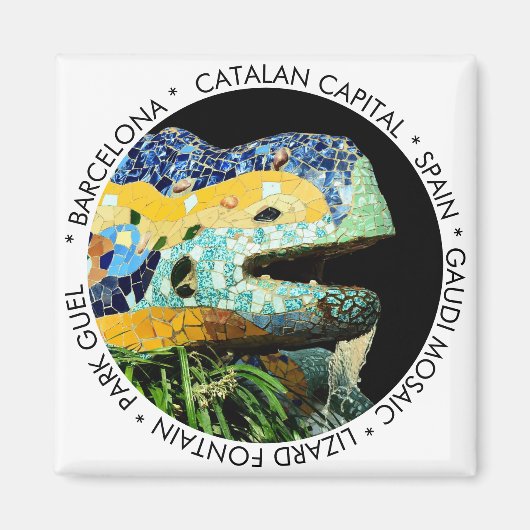 Aimant Barcelone Magnet, Lizard, Espagne / Catalogne (Devant)