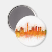 Aimant Barcelone Skyline watercolor v03 (Recto/Verso)