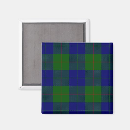 Aimant Barclay clan tartan bleu vert plaid (Recto/Verso)
