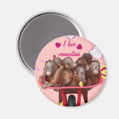 Aimant Baril de bébés d'orang-outan de singes (Recto/Verso)