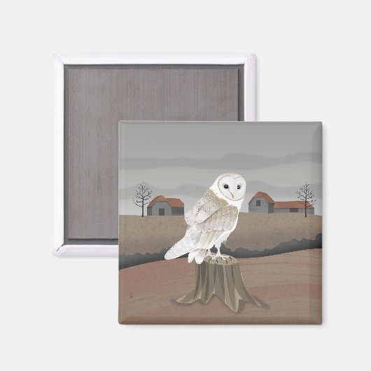 Aimant Barn Owl (Recto/Verso)