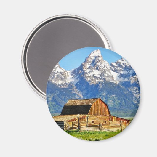 Aimant Barns Grand Tetons Mountains (Recto/Verso)