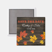 Aimant Barnwood Rustic Mariage de automne enregistrer la (Recto/Verso)