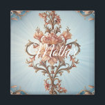 Aimant Baroque Rose<br><div class="desc">Add a personal touch to any space with our customizable Baroque Rose magnets — perfect for refrigerators,  lockers,  and unique gift ideas.</div>