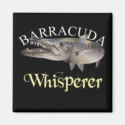 Aimant Barracuda Whisperer de couleur foncée (Devant)