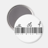 Aimant Barre Code Swim Bike Run (Recto/Verso)
