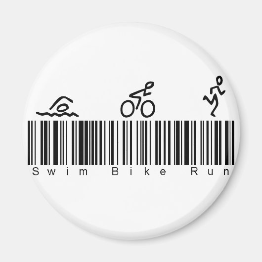 Aimant Barre Code Swim Bike Run (Devant)