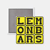 Aimant Barres au Citron, Type de Dessert (Recto/Verso)