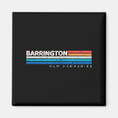 Aimant Barrington Nh New Hampshire Retro Design (Devant)