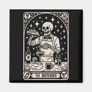 Aimant Bartender Tarot Card Halloween Mixologue Barm