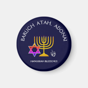 Aimant BARUCH ATAH ADONAI   Bénédictions Hanoukka