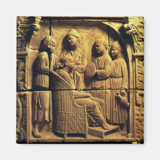 Aimant Bas-relief d'un coiffeur, Roman (Devant)