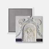 Aimant Bas-relief d'une Vierge à l'Enfant (marbre) (Recto/Verso)