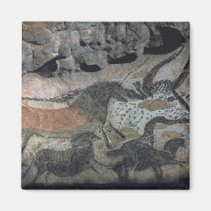 Aimant Basculez la peinture d'un taureau et des chevaux,