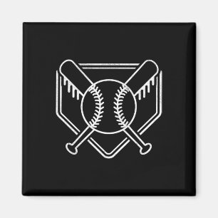 Aimant Base de baseball vintage Home Plate Boys Base de b