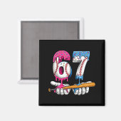 Aimant Baseball 67 Ice Cream Drip Six Seven Boys Funny Me (Recto/Verso)