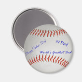 Aimant Baseball autographe (Recto/Verso)