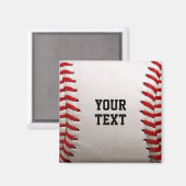 Aimant Baseball avec nom personnalisé (Recto/Verso)