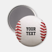 Aimant Baseball avec nom personnalisé (Recto/Verso)
